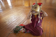 ladakhi practicing for the festival 