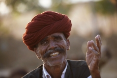 villager at the pushkar camel mela 