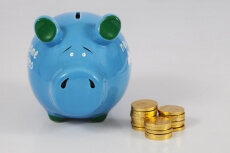 piggy bank with gold coins
