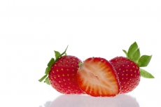 fresh strawberries on display