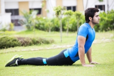 man exercising in park 