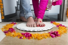 couple entering new home 