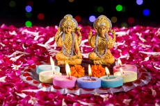 lord ganesha and luxmi statues 