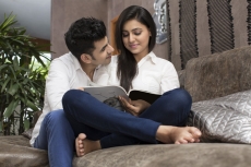couple in jolly mood