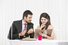 couple deciding the menu for dinner