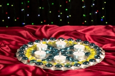 thali of diyas on diwali 