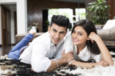 couple spending fun time at home