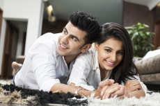 couple lying on floor 
