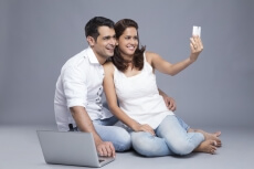 couple posing for a picture 