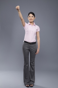 businesswoman with high aspirations