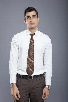 professionally dressed man disappointed 