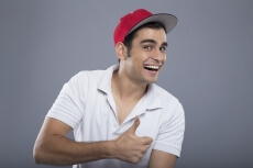 man doing thumbs up 