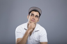 man with funny expressions 