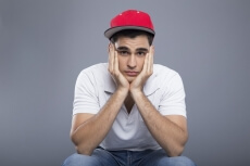 man feeling depressed 