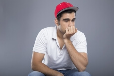 man feeling depressed 
