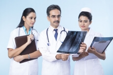 doctors verifying x ray report