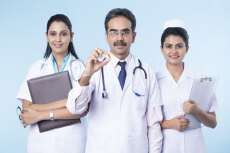 team of doctors giving medicines 