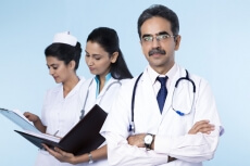 doctors working and checking reports