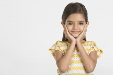 girl kid smiling and posing 