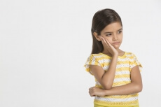 girl kid with sad expressions 
