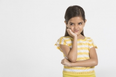 girl kid smiling and posing 