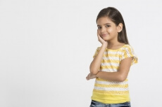 girl kid smiling and posing  