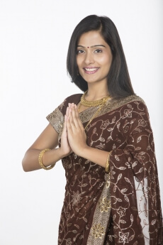 housewife with folded hands 