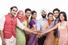 people from all religions standing together