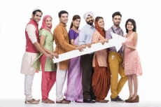people from all religions with an arrow