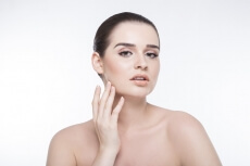 girl with smooth skin posing for the camera