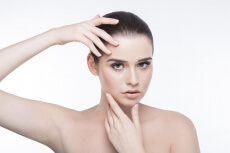 girl showing her smooth skin while posing