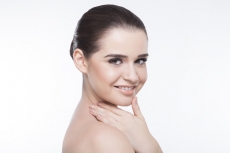smooth skin of a girl posing for the camera