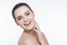 young beautiful woman with perfect skin
