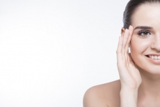 half image of a girl showing her face