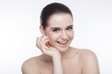 girl showing her perfect skin