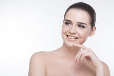 girl with beautiful skin posing for the camera