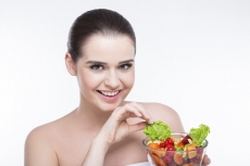 girl with salad
