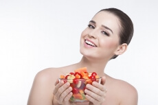girl with salad