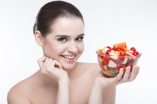 girl with salad
