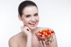 girl with salad