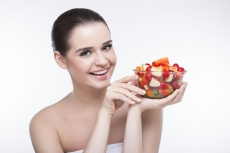girl with salad
