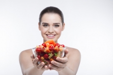 girl with salad