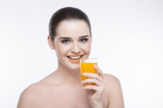 girl with orange juice