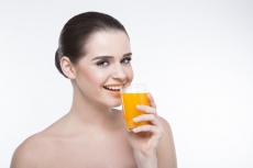 girl with orange juice