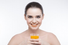 girl with orange juice