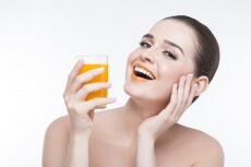 girl with orange juice
