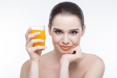 girl with orange juice