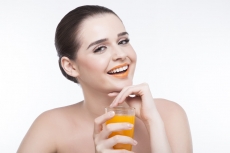 girl with orange juice