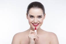 girl with lipstick