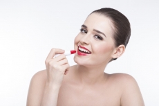 girl with lipstick